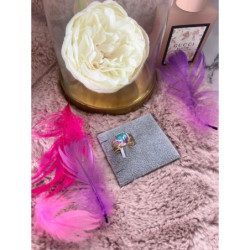 99 Pierścionek CYRKONIE KAMEŃ OMBRE STAL