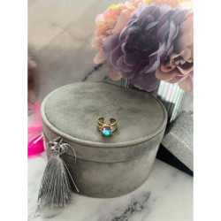 99 Pierścionek CYRKONIE KAMEŃ OMBRE STAL