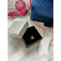 1111 Złoty pierścionek Różowy kamień UNIWERSALNY