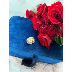 589 Pierścionek obrączka szeroka CYRKONIE r 10/20