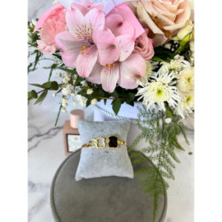 707 Sztywna bransoletka złota NA PREZENT STAL 316