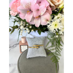 1364 Sztywna bransoletka złota GWÓŹDŹ STAL 316