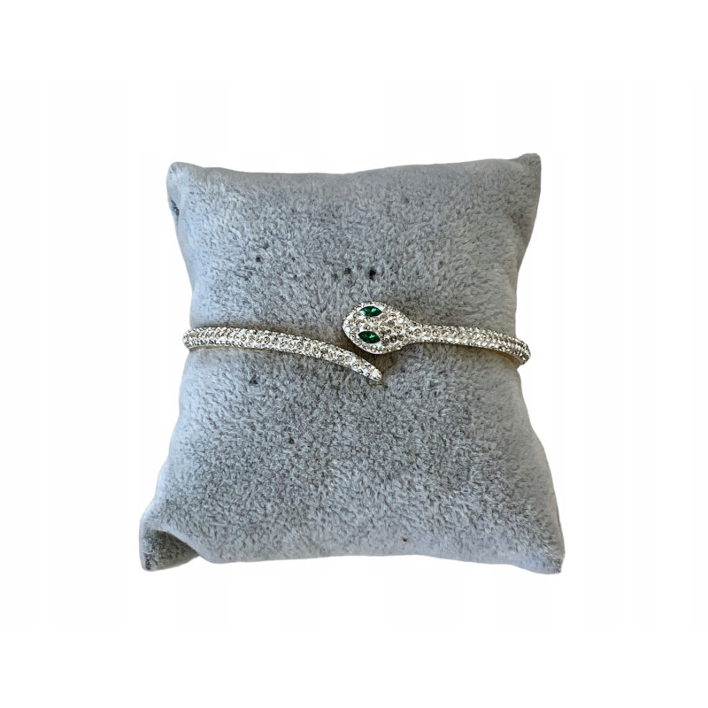 1306 Sztywna bransoletka złota WĄŻ STAL 316