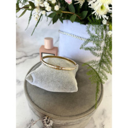 714 Sztywna bransoletka złota NA PREZENT STAL 316