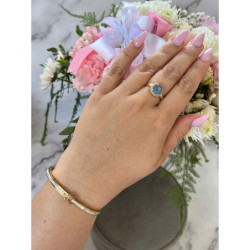 714 Sztywna bransoletka złota NA PREZENT STAL 316