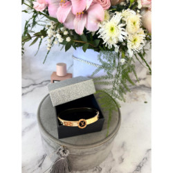 317 Sztywna bransoletka złota NA PREZENT STAL 316