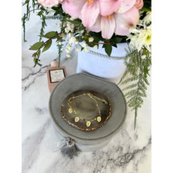 1077 Bransoletka na nogę kostkę MONSTERA STAL 316