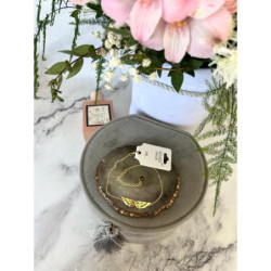 1036 Bransoletka na nogę kostkę SKRZYDŁA STAL