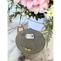 1036 Bransoletka na nogę kostkę SKRZYDŁA STAL