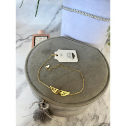 1036 Bransoletka na nogę kostkę SKRZYDŁA STAL