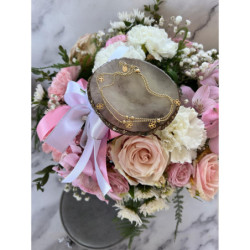 1358 Bransoletka na nogę kostkę KONICZYNKA STAL