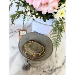 1358 Bransoletka na nogę kostkę KONICZYNKA STAL