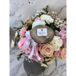 413 Bransoletka na nogę kostkę BLUEBERRY STAL