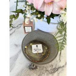 413 Bransoletka na nogę kostkę BLUEBERRY STAL