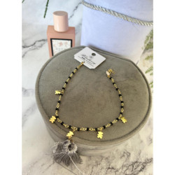 1136 Bransoletka na nogę kostkę BLUEBERRY STAL