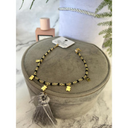 1136 Bransoletka na nogę kostkę BLUEBERRY STAL