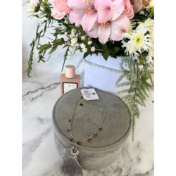 1359 Bransoletka na nogę kostkę BLUEBERRY STAL