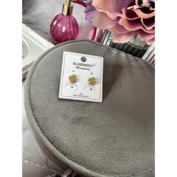 432 Złote kolczyki BLUEBERRY KONICZYNKA STAL 316L