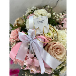 1374 Złote kolczyki BLUEBERRY KOŁA 5,5cm STAL