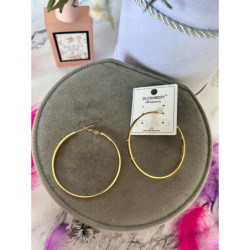 1374 Złote kolczyki BLUEBERRY KOŁA 5,5cm STAL