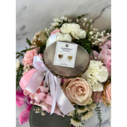 620 Złote kolczyki BLUEBERRY SERCA CYRKONIE STAL