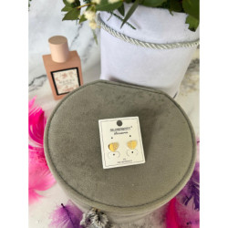 620 Złote kolczyki BLUEBERRY SERCA CYRKONIE STAL