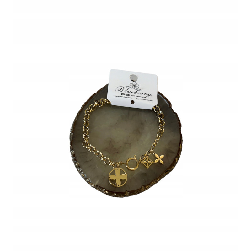 1069 Złota bransoletka BLUEBERRY KONICZYNKA STAL