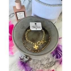 1069 Złota bransoletka BLUEBERRY KONICZYNKA STAL