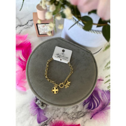 1069 Złota bransoletka BLUEBERRY KONICZYNKA STAL