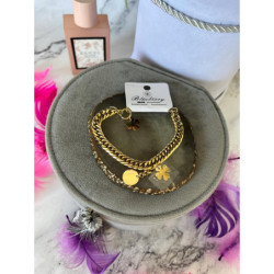 143 Złota bransoletka BLUEBERRY KONICZYNKA STAL