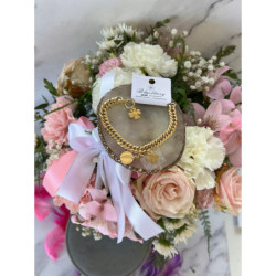 143 Złota bransoletka BLUEBERRY KONICZYNKA STAL