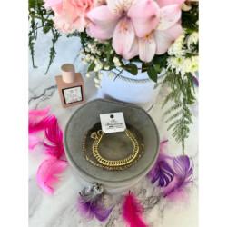 577 Złota bransoletka BLUEBERRY SERCE STAL 316L