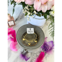 570 Złota bransoletka BLUEBERRY SERCE STAL 316L