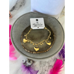 570 Złota bransoletka BLUEBERRY SERCE STAL 316L