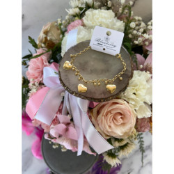 570 Złota bransoletka BLUEBERRY SERCE STAL 316L