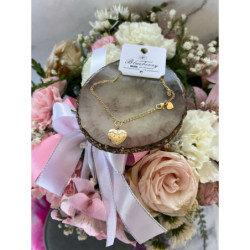 389 Złota bransoletka BLUEBERRY SERCE SERDUSZKO