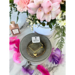 389 Złota bransoletka BLUEBERRY SERCE SERDUSZKO