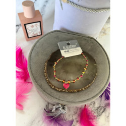 450 Bransoletka na gumce Blueberry SERCE Stal 316