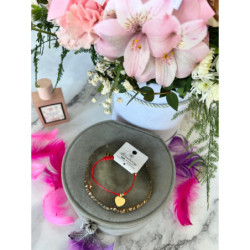 185 Bransoletka na sznurku Blueberry SERCE Stal