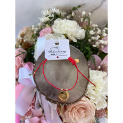 1326 Bransoletka na sznurku Blueberry SERCE Stal