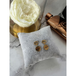 854 Złote kolczyki delikatne NA PREZENT STAL 316L