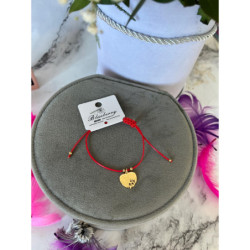 1326 Bransoletka na sznurku Blueberry SERCE Stal