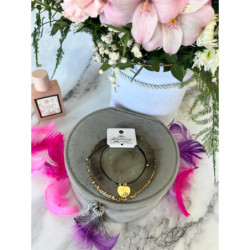 144 Bransoletka na sznurku Blueberry SERCE Stal