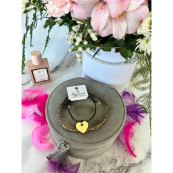 953 Bransoletka na sznurku Blueberry SERCE Stal