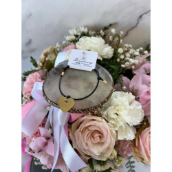 953 Bransoletka na sznurku Blueberry SERCE Stal