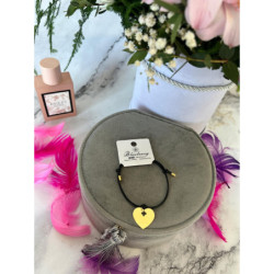 953 Bransoletka na sznurku Blueberry SERCE Stal