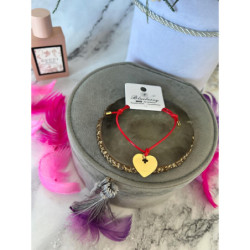 458 Bransoletka na sznurku Blueberry SERCE Stal