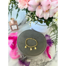 355 Złota bransoletka NA PREZENT STAL 316L