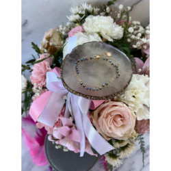 277 Złota bransoletka KORALIKI HOLO stal 316L