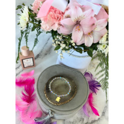 272 Bransoletka na gumce NA PREZENT HOLO stal 316L